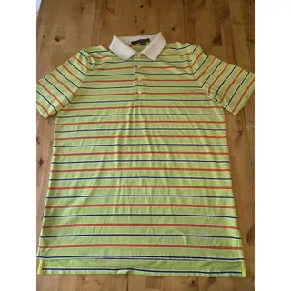 Photo of RLX Ralph Lauren Performance Golf Polo Men's Medium M Striped Rugby Style