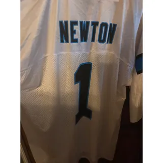Photo of Vintage Reebok NFL Cam Newton #1 Carolina Panthers Jersey White - Men's XL