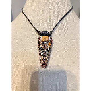 Photo of Vintage 16” Artisan Tribal Abstract Pendant Necklace