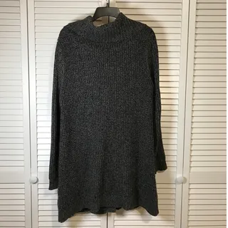Photo of VTG 2009 Old Navy Asymmetrical Cardigan Sweater Collar L Gray