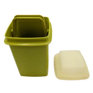 Photo of Vintage Tupperware Olive Green Pickle Keeper Strainer Container Lid 1330 USA