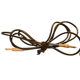 Photo of Black 6ft 18 AWG Instrument Cable 1/4" Male to Male Right Angle/Straight