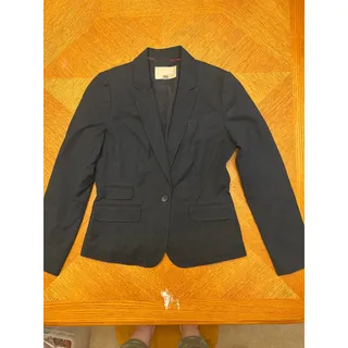 Photo of Banana Republic Blazer Size 8 Navy Tailored Preppy Classic Workwear