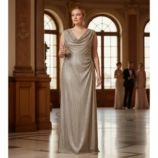 Photo of Connected Apparel Sleeveless Metallic Gown – Size 20W – NWT