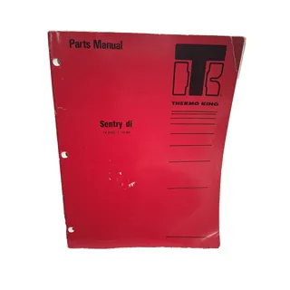 Photo of Thermo King Sentry di Refrigeration Unit Part Catalog Manual TK 8393-1 (10-89)