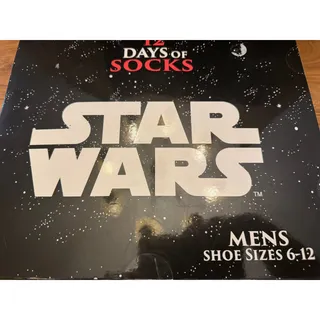 Photo of Men's 12 Days of Star Wars Socks size 6-10 2017 Target Exclusive