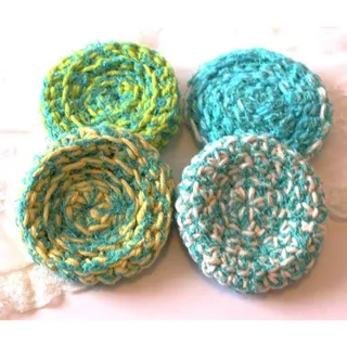 Photo of Set of 4 Handmade Reusable Dish Scrubber, Crocheted Kitchen Sponges for Cleaning