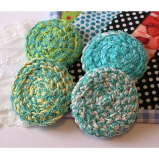 Photo of Set of 4 Handmade Reusable Dish Scrubber, Crocheted Kitchen Sponges for Cleaning