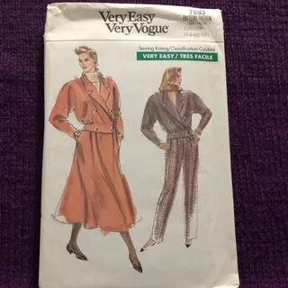 Photo of Vogue sewing pattern 7593 Womens suit maxi skirt pants sz 14 16 18