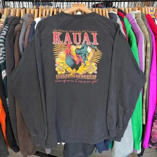Photo of Vintage Y2K Kauai Rooster Long Sleeve T-Shirt Black