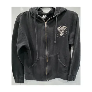 Photo of Mystery Skateboards V-Twin Zip Hoodie Small Distressed