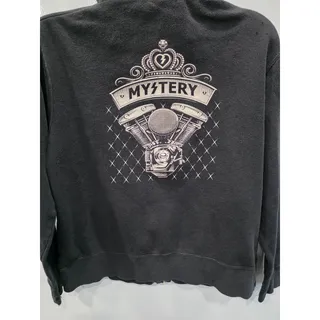 Photo of Mystery Skateboards V-Twin Zip Hoodie Small Distressed