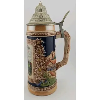 Photo of Vintage 1972 Munich Olympic Beer Stein Gerz West Germany Lidded Marienplatz 25