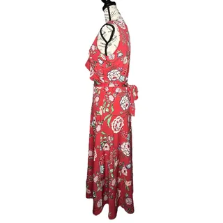 Photo of 41Hawthorn (M) Floral Ruffle Faux Wrap V Neck Sleeveless Dress - Stitch Fix