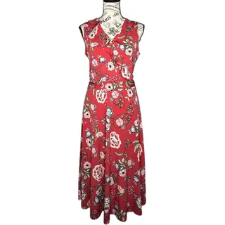Photo of 41Hawthorn (M) Floral Ruffle Faux Wrap V Neck Sleeveless Dress - Stitch Fix