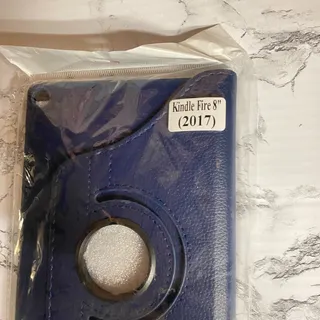Photo of New Kindle Fire 2017 7" Navy Blue Faux Leather Tablet Case