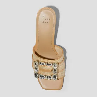 Photo of A New Day Size 8 Kathleen Raffia Buckle Block Heels