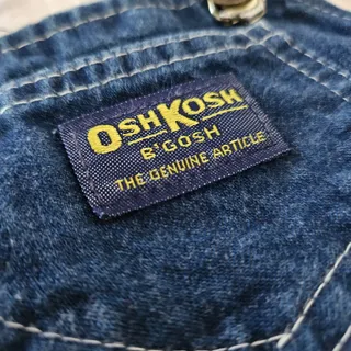 Photo of Vintage OshKosh B'Gosh Denim Jumper Dress | Girls 18M | 1980s Made in USA