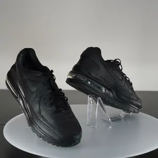 Photo of Nike Air Max Wright Triple Black Leather Sneakers 317551-002 Sz12