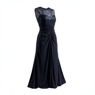 Photo of R&M Richards Womens Evening Gown M Blue Maxi Sleeveless Wedding Guest NWOT
