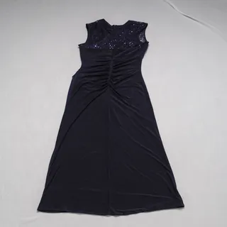 Photo of R&M Richards Womens Evening Gown M Blue Maxi Sleeveless Wedding Guest NWOT