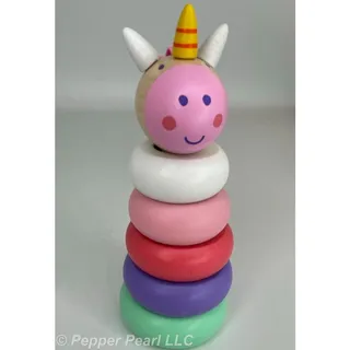 Photo of Unicorn Stacker Baby Ganz Collection 12+ Months Gift Wood Pastel Colors