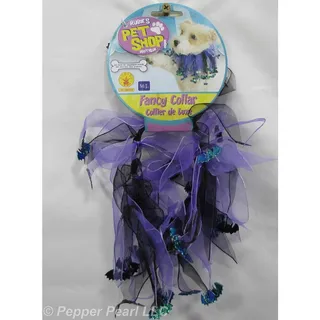Photo of Pet Shop Bat Collar Medium Large Purple Black Halloween Costume Dog NOS