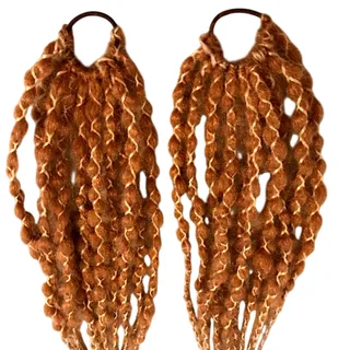 Photo of (2) Dread Dreadlock Braid Pony Ponytail Fall Hair Extensions Dark Blonde