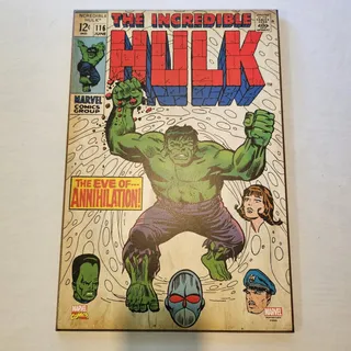 Photo of Marvel Comic Book Wall Art Superman, Iron Man, Batman, Hulk, Spiderman LOT 5 PCS
