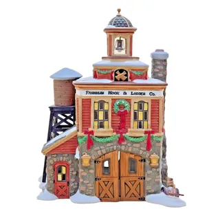 Photo of Dept 56 Franklin 1998 Hook & Ladder Co Fire House New England Christmas Village