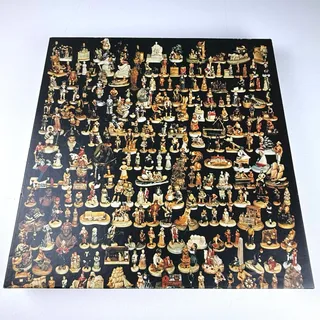 Photo of Vintage 1983 Eaton Jigsaw Puzzle Sebastian Miniatures Figurines 500 Pc SEALED BAG