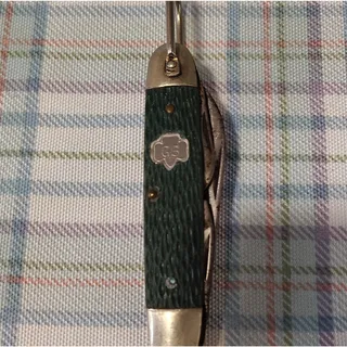 Photo of GS Vintage Green Pocketknife 3 Blades Stainless Steel Bottle Opener Screw Driver