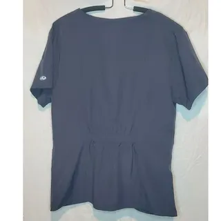 Photo of Womens Gray Uniform V-neck Scrub Top Shirt by Medics Size Large