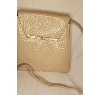 Photo of Fred Hayman Beverly Hills Cream Snake Print Shoulder Bag with Dust Bag