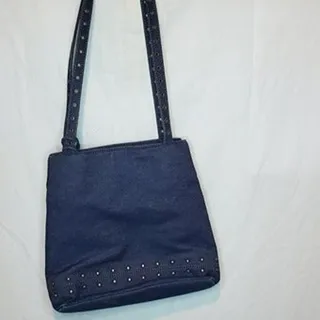 Photo of Women’s Blue Jeans Denim Shoulder Bag with Zipper Closure