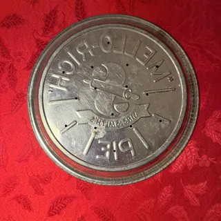 Photo of Vintage Mrs. Smith's Mello-Rich tin pie plate 9.5 inches