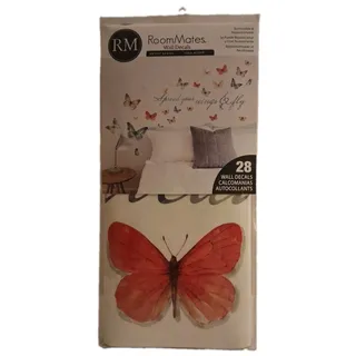Photo of RoomMates Lisa Audit Butterfly Quote Peel and Stick Wall Decals RMK3263SCS New