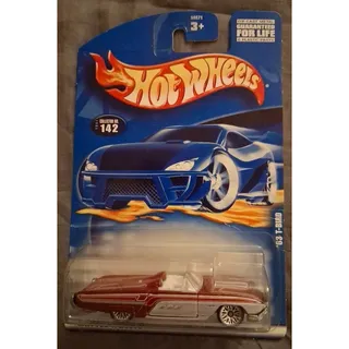 Photo of Hot Wheels 2001 63 T-Bird Red Pearl Burgundy Silver 142 1:64 Scale NIP