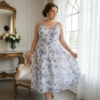 Photo of Adrianna Papell Beaded Strap Printed Embellished Ivory Floral Gown Size 18 NWT