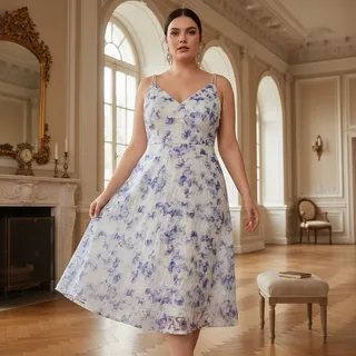 Photo of Adrianna Papell Beaded Strap Printed Embellished Ivory Floral Gown Size 18 NWT