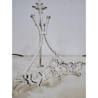 Photo of Shabby Chic Metal Scroll Fleur De Los Plate Book Holder