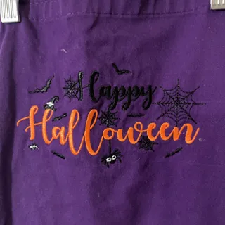Photo of Custom Made Kitchen Apron With Embroidery & Removable Towel Washable Halloween 2