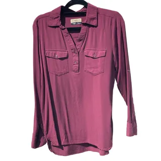 Photo of Magellan Outdoors ladies Maroon Classic Fit long sleeve button up L