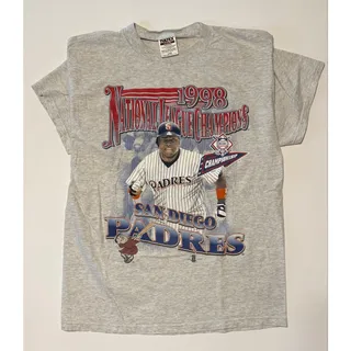 Photo of Vintage 1998 San Diego Padres National League Champions T-Shirt Tultex Mens L
