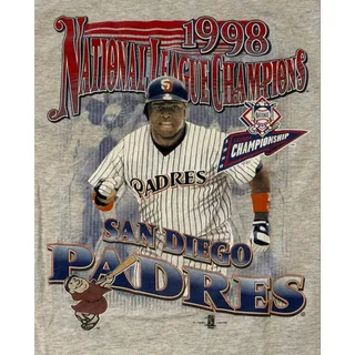 Photo of Vintage 1998 San Diego Padres National League Champions T-Shirt Tultex Mens L