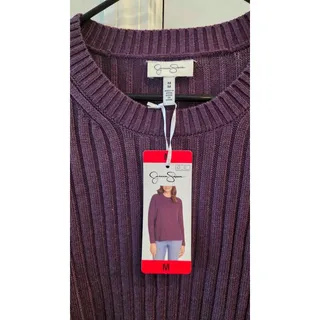 Photo of NWT Jessica Simpson knit Ribbed Women's Sweater - Size M - Purple