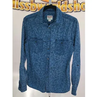 Photo of Mossomo Blue Paisley print long sleeved button-down shirt Size S