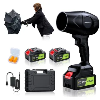 Photo of Cordless Leaf Blower 21V, 980,000 RPM, 2x 4.0Ah Batteries Charger & Case