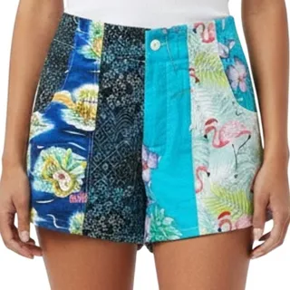 Photo of Mother x Carolyn Murphy Recycled Hawaiian Board Shorts High Waist size M NEW Tag