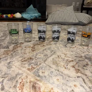 Photo of Vintage Collectible 6 Libbey Drinking Glasses “Antique Cars Collection”